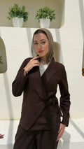 Nova Linen Wrap Blazer